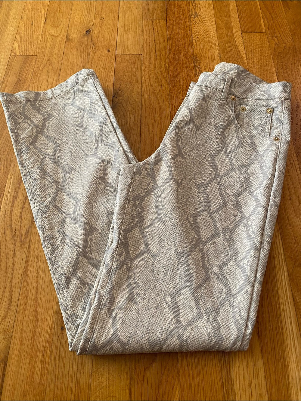 JGR & STN Jagger & Stone Straight Leg Snake Print Faux Leather Pants - Size US 4